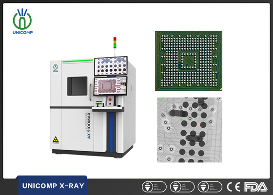 SMT PCB 엑스레이 머신 Unicomp AX9100MAX BGA 공허점 및 솔더 페이스트 검사를 위한 고해상도 미크론 초점점 크기