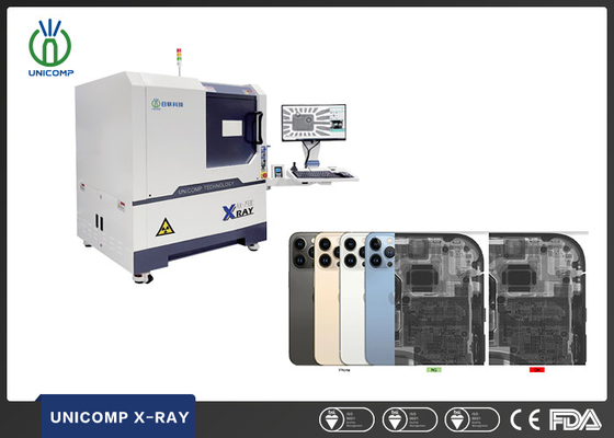 CNC 프로그래밍 가능한 자동 검사 전자 엑스레이 기계 Unicomp AX7900 기울기 각도 60°로 사용 된 전화 검사
