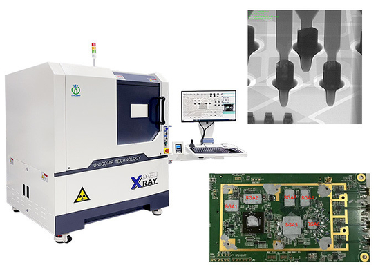 고해상도 90kV 벤치 톱 PCB 전자 부품용 X선 기계 Unicomp AX7900